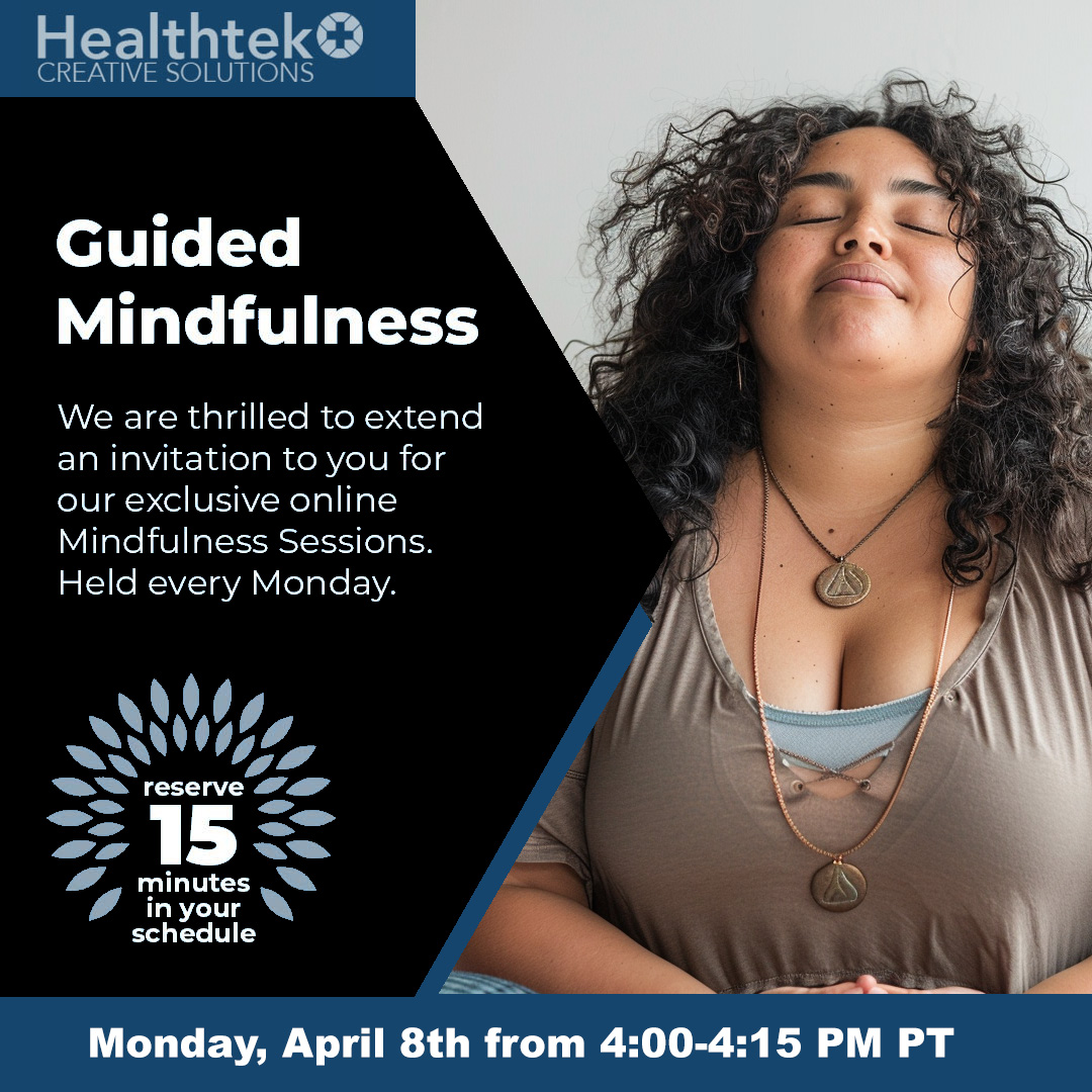 ResiliNet's tweet photo. Join us on Monday, April 8th, from 4:00 PM to 4:15 PM PT for a rejuvenating session of guided #mindfulness with Counselor Bev! Save 15 minutes to refresh your mind, body, and spirit. #HealthtekHub #EmployeeMentalHealth
https://t.co/i4PD7c1qoN