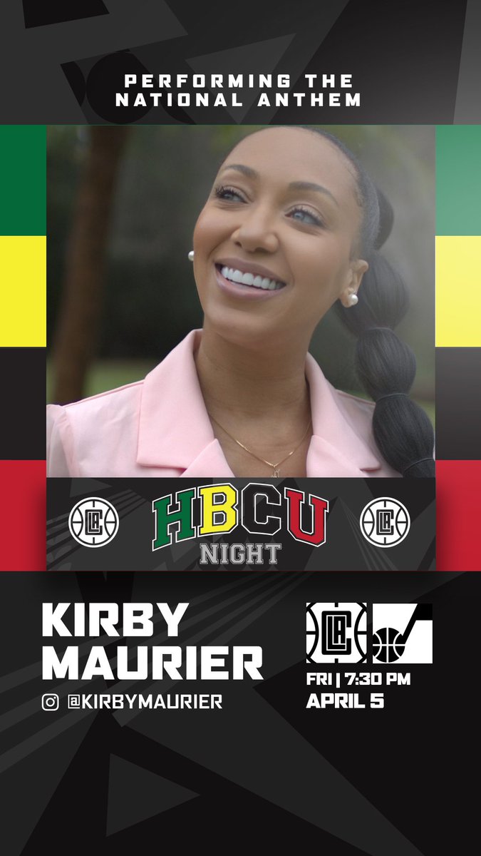 I'll be performing the National
Anthem this Friday at the <a href="/LAClippers/">LA Clippers</a> game. See you there!