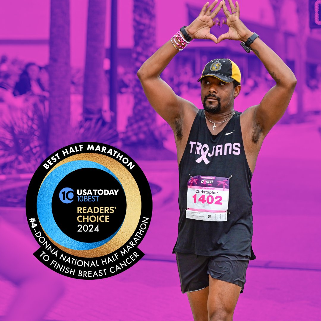 Drumroll, please! 🌟 Thanks to you all — we're thrilled to announce that the DONNA Half Marathon secured the #4 spot in the USA TODAY 10Best Readers' Choice Awards for Best Half Marathon Races in the United States. Read the Florida Times-Union article ➡️ bit.ly/3TIAKPG