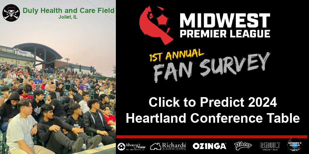 🌐Predict the Table! The Midwest Premier League's Heartland Conference will feature promotion/relegation for the first time! How will the table look at the final whistle on July 31st? Who will lead and who will lag in average match attendance? Click to predict! Division 1…