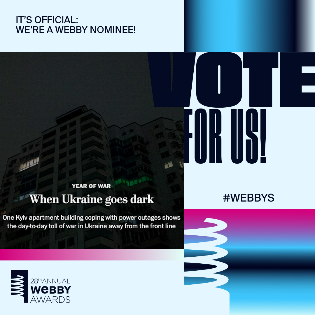 Please consider voting for this important project that I was a part of to be recognized in this year's Webby awards, alongside a great team @reemakkad @RubyMellen @StrekKasia @ZoeannMurphy @yutaochenn + the Ukrainian families who shared their stories vote.webbyawards.com/PublicVoting/#…