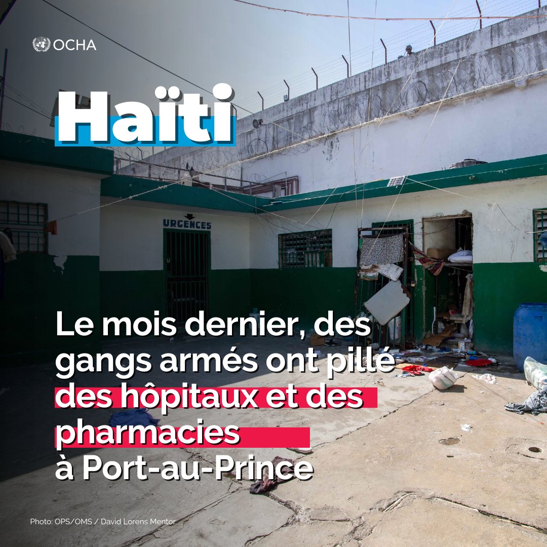 En #Haïti, l'aide humanitaire continue : 🚰Plus de 3,5 millions de litres d'eau distribués à 60 000 déplacé(e)s 🍲Plus de 358 000 repas chauds distribués à Port-au-Prince ⚕️Des fournitures médicales seront livrées par bateau dans le nord du pays Voir 👉bit.ly/43GhAi9