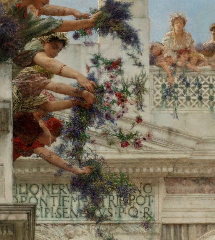 Spring (detail) — Lawrence Alma-Tadema (1894)