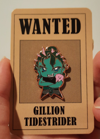 MY GILLION PIN GOT HERE!! 
HES SO PERFECT I LOVE HIM