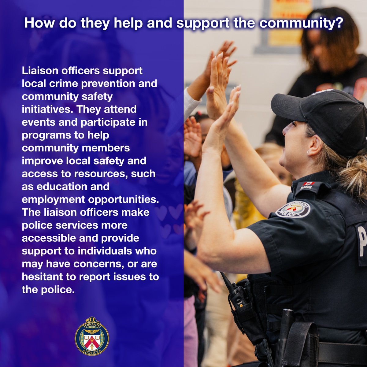 Community Liaison Officers are pivotal in building partnerships & maintaining safety & security in our communities. Stay tuned this month to learn about your liaison officers, their duties, & how they enhance the relationship between TPS & your community. ow.ly/l9m250R7X6x.