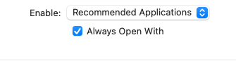 Is it just me or do operating systems, particularly Mac OS, not understand the meaning of "always open with"?