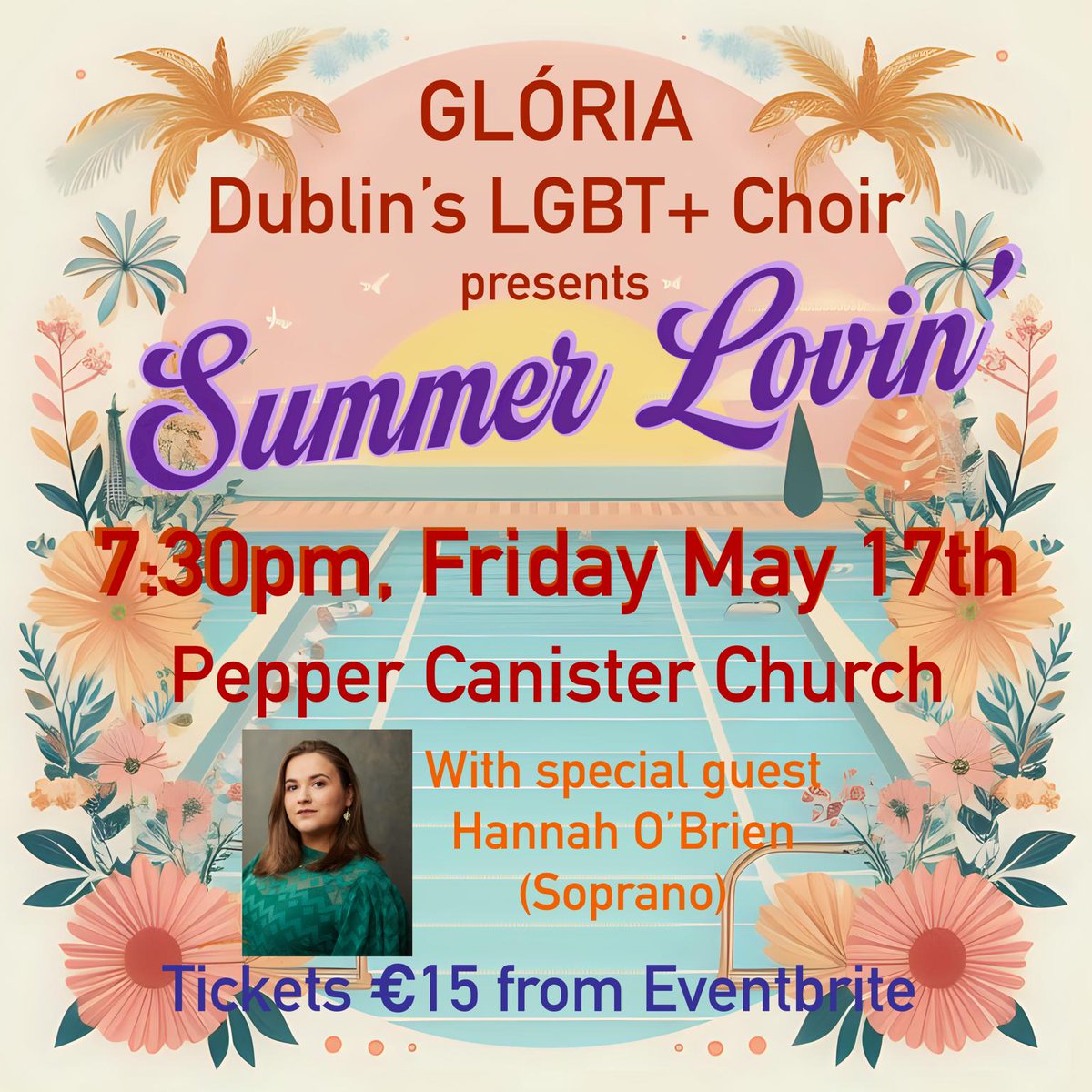 Summer time and the living is easy! Book now for our hot summer concert ☀️Friday 17th May, Pepper cannister church at 7.30pm , special guest Hannah O'Brien , soprano eventbrite.com/e/summer-lovin…