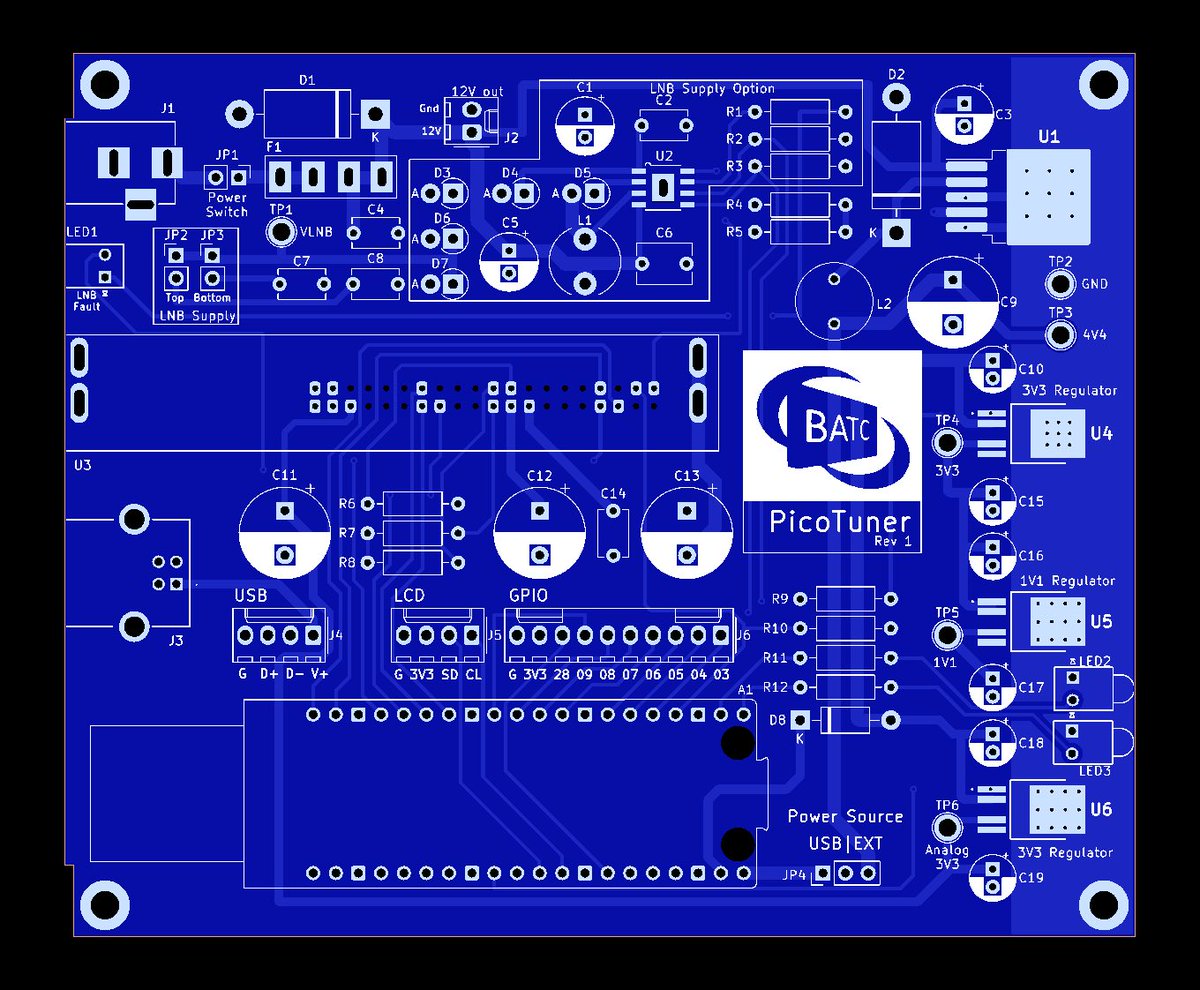 As described in CQ-TV the PicoTuner is a USB tuner using a Raspberry Pi Pico to replace the FDTI module. This gives a significant cost saving and also provides a two-channel capability when used with the OpenTuner software. The PCBs are now available to members in the club shop