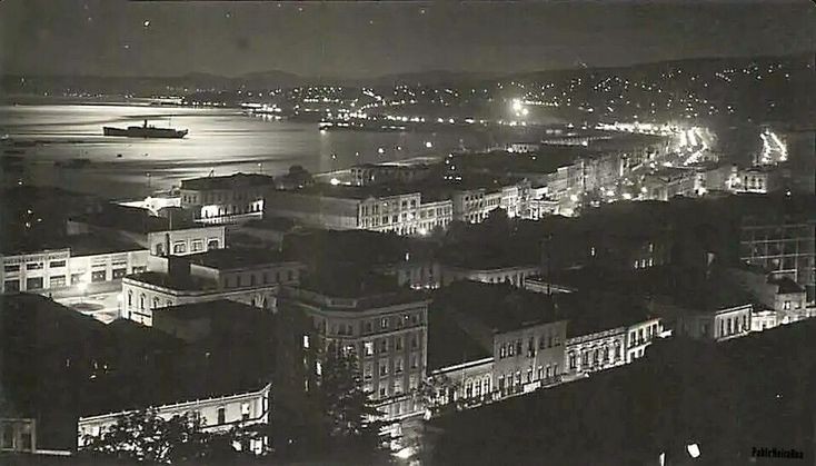 Valparaíso de noche. Años 40