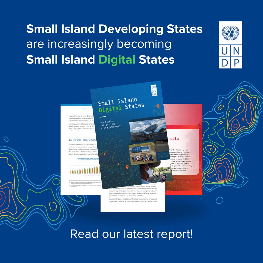 Marcos Athias Neto (@marcosathias) on Twitter photo .<a href="/UNDP/">UN Development</a>'s 🆕 Report -Small Island #Digital States launched ahead of #SIDS4 recognizes that island communities R already digital advocates & have a strong potential to be digital leads w/ partnership & investment👉tinyurl.com/3fd96a9m
Press Release👉 undp.org/press-releases… .<a href="/UNDP/">UN Development</a>'s 🆕 Report -Small Island #Digital States launched ahead of #SIDS4 recognizes that island communities R already digital advocates & have a strong potential to be digital leads w/ partnership & investment👉tinyurl.com/3fd96a9m
Press Release👉 undp.org/press-releases…