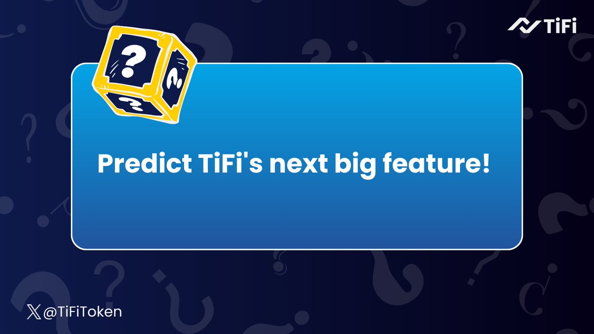 Got a crystal ball? 🔮 Share your vision for the next #TiFi innovation that'll change the game! #FeatureForecast #CryptoFutures #TiFiTalk