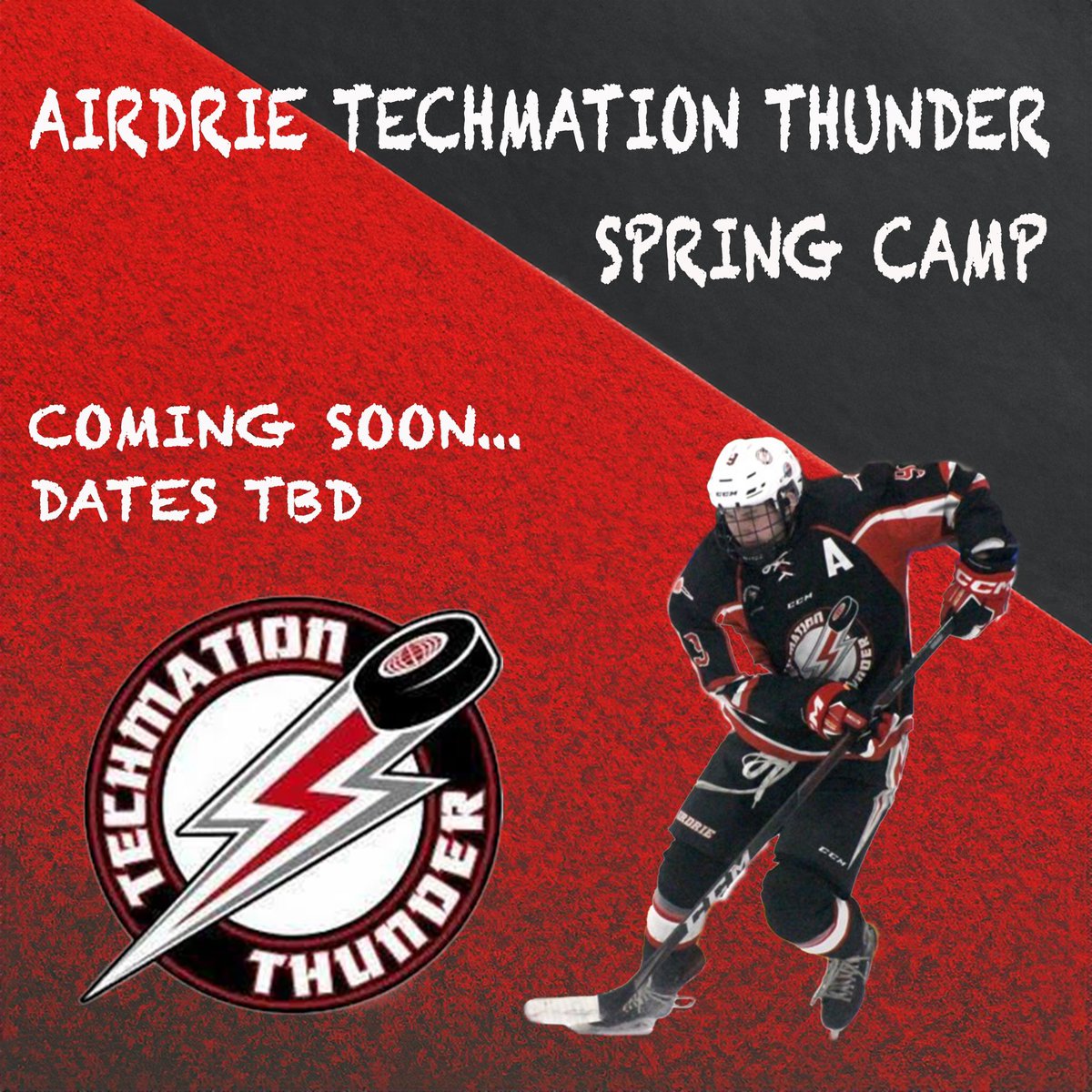 Stay tuned for your Airdrie Techmation Thunder spring camp!! Dates: TBD. You won’t want to miss it 🌩️🏒 #airdriethunder