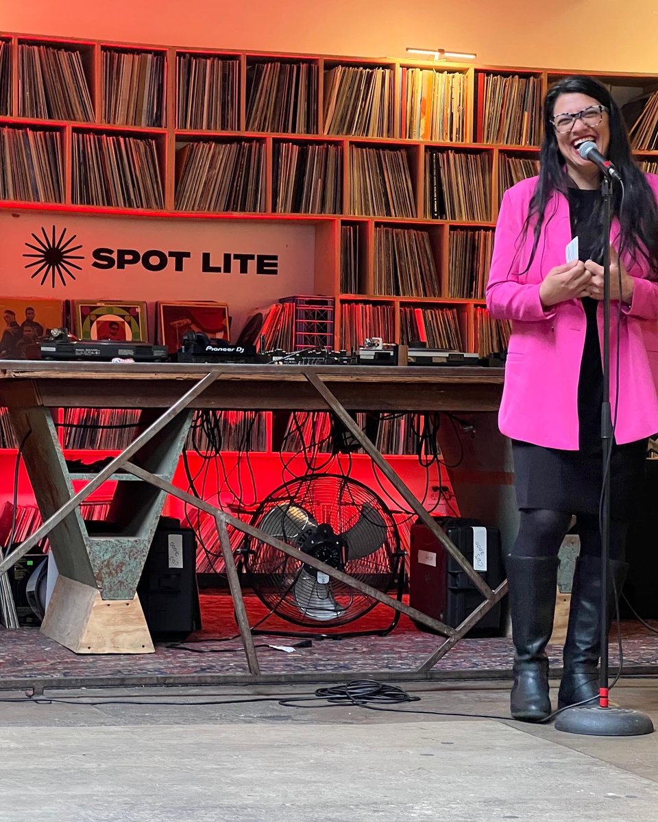 I had a great time with @UMAW_ and local musicians and DJs Shigeto and Tammy Lakkis at Spotlite in Detroit. We spread awareness about our Living Wage for Musicians Act, which aims to increase pay to musicians when their music—their labor—is streamed on services like Spotify.