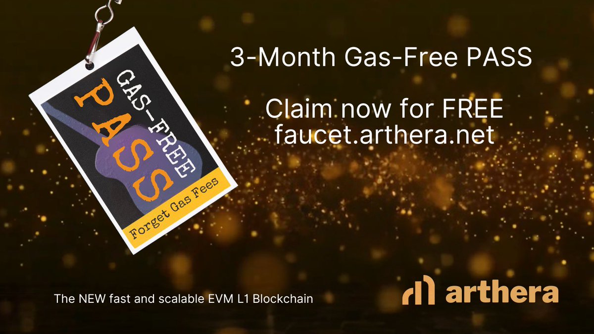 Always so much going on in Web3! With so many connected chains it's hard to pick your opportunity. For essentially a free shot at gold this is worth a look. Claim your Gas-Free Pass now: faucet.arthera.net @artherachain is heating up…