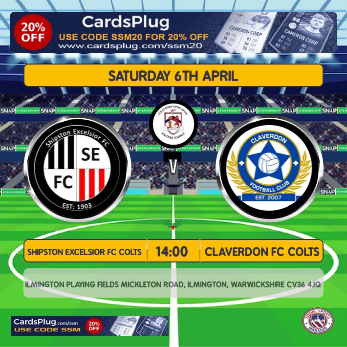 This Saturday, weather permitting, our Colts are at home to a very good ⁦<a href="/ClaverdonFC/">Claverdon FC</a>⁩ Colts side in a ⁦<a href="/StratfordUAA/">Stratford Upon Avon Alliance</a>⁩ Division two clash. Good luck lads 🤍🖤⚽️👍