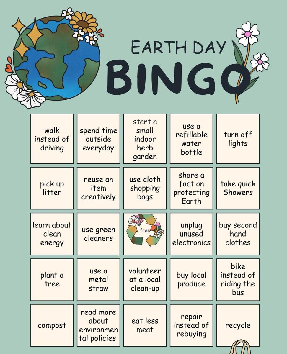 Welcome to the final month of Wellness Wednesdays for this academic term!

This month we will be focusing on environmental wellness and move out. As part of this residence would like to challenge you to complete this bingo sheet before months end.