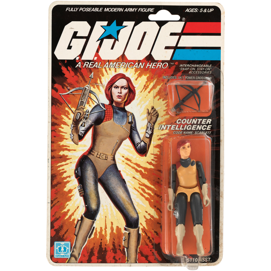 Counter Intelligence. Code Name: SCARLETT. First appeared on toy store shelves in 1982.
