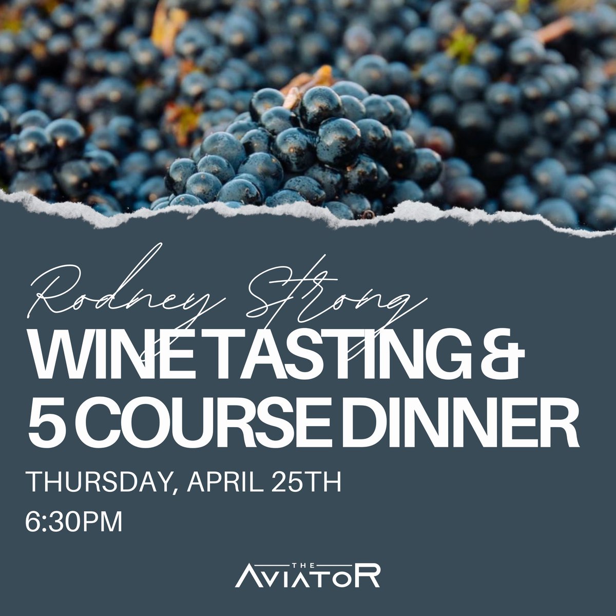 Join us for an unforgettable evening of culinary delight + exquisite wines, as we proudly present a 5-course dinner paired with 5 premium selections from @rsvineyards 🍷🍇 For tickets, please visit: exploretock.com/aviatorclevela…