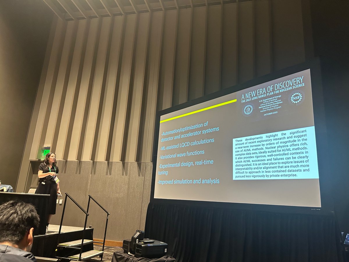 Interesting #APSapril meeting mini-symposium on Applications of Advanced Statistics and ML Methods in Nuclear and Particle Physics in Sacramento, CA kicked off by an excellent overview on recent ML advances in the field by <a href="/MKizzyy/">Michelle Kuchera</a> from <a href="/DavidsonCollege/">Davidson College</a>

meetings.aps.org/Meeting/APR24/…