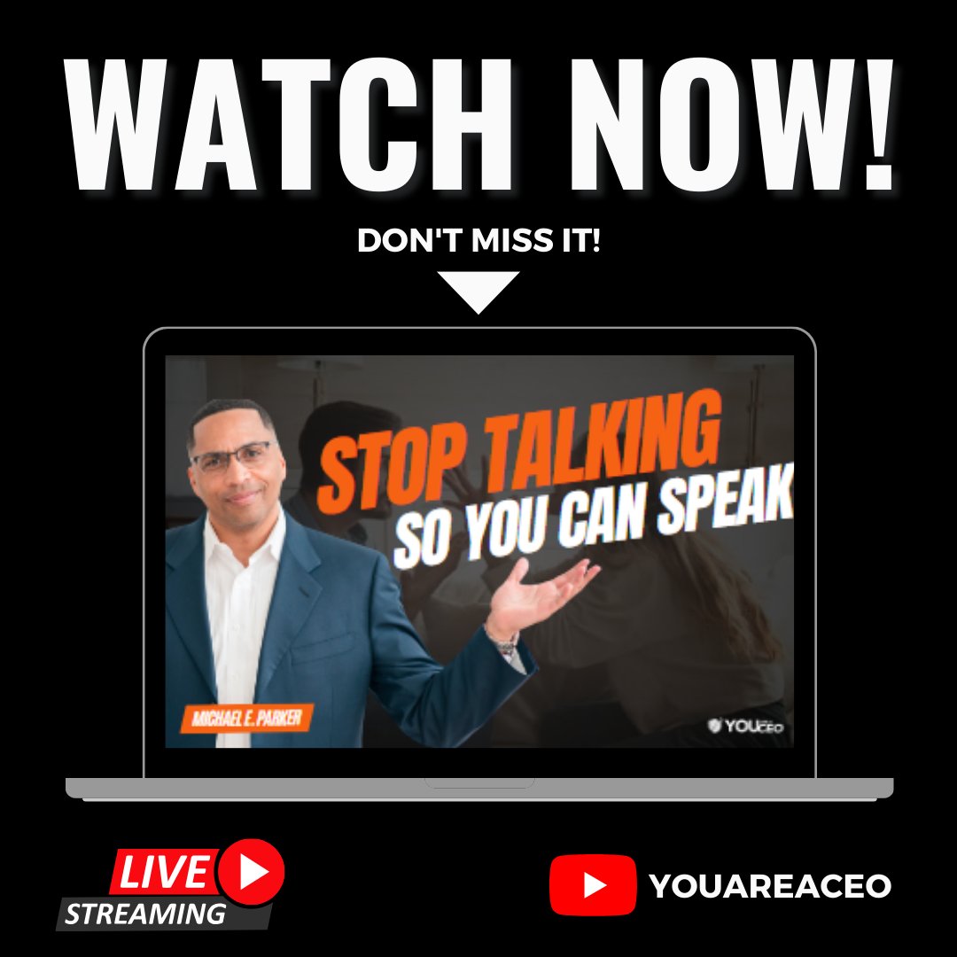 🤯Did you miss the NEW episode with #MichaelEParker ? Catch up on the practical tips to enhance your #communicationskills. 👉youtube.com/live/-8ZnsAfXP… #EffectiveCommunication  #SpeakingTips #EffectiveSpeaking #BusinessCommunication #leadership #Entrepreneurship #YouAreACEO