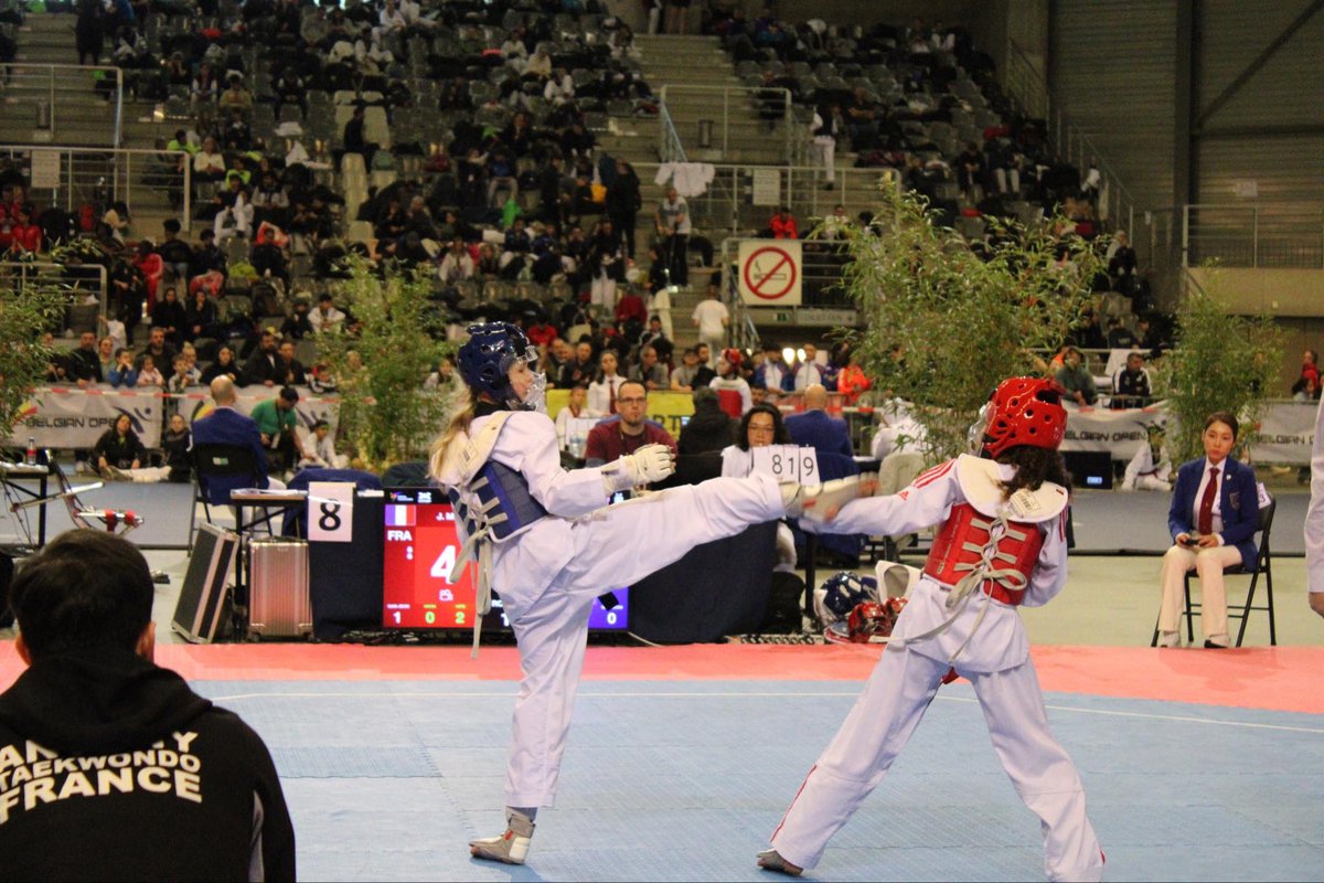 Jocelyn competing at the Belgium Open 🇧🇪 @GBTaekwondo