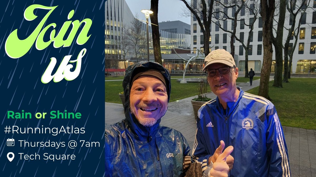 We run tomorrow- rain or shine (or wind/hail/snow/locusts)! Leaving at 7am from Tech Square. #RunningAtlas