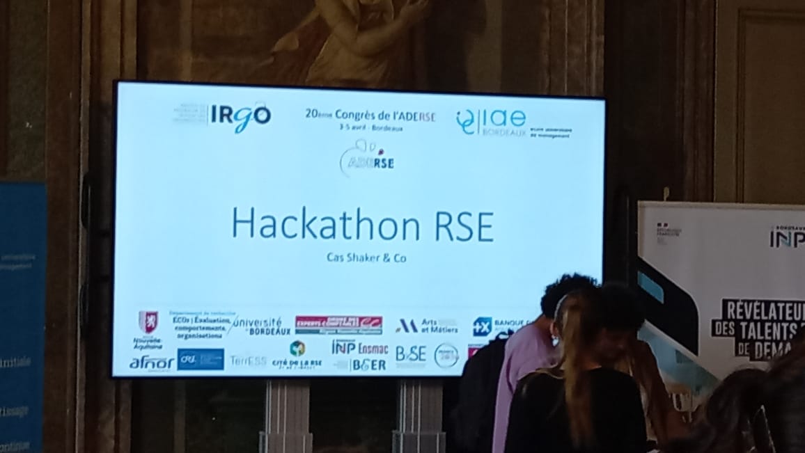 DrMrani's tweet image. #IRGO - Institut de Recherche en Gestion des Organisations #ADERSE 
@univbordeau
#hackathon #RSE #ADERSE
Bravo aux étudiants, aux intervenants et à l&apos;ensemble des participants à cette première journée !
@trebucqbx
@PierreHurmic