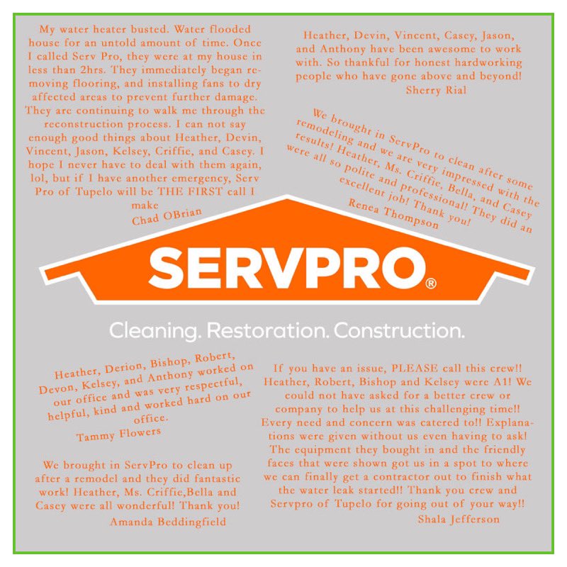 ap•pre•ci•a•ton 1. recognition and enjoyment of good qualities of someone or something. Here at SERVPRO, we appreciate our customer's feedback and their trust in our team's work. #servproready #5starreviews #heretohelp #happywednesday #callthecleanteam