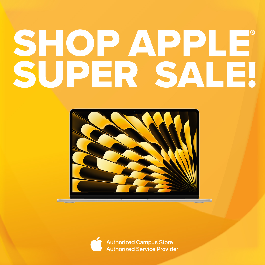 Apple Super Sale is in full swing! Now through April 26. Head to the BookStores and check out what's hot. 🔥 💻 🔗 : bit.ly/4cK1WXa