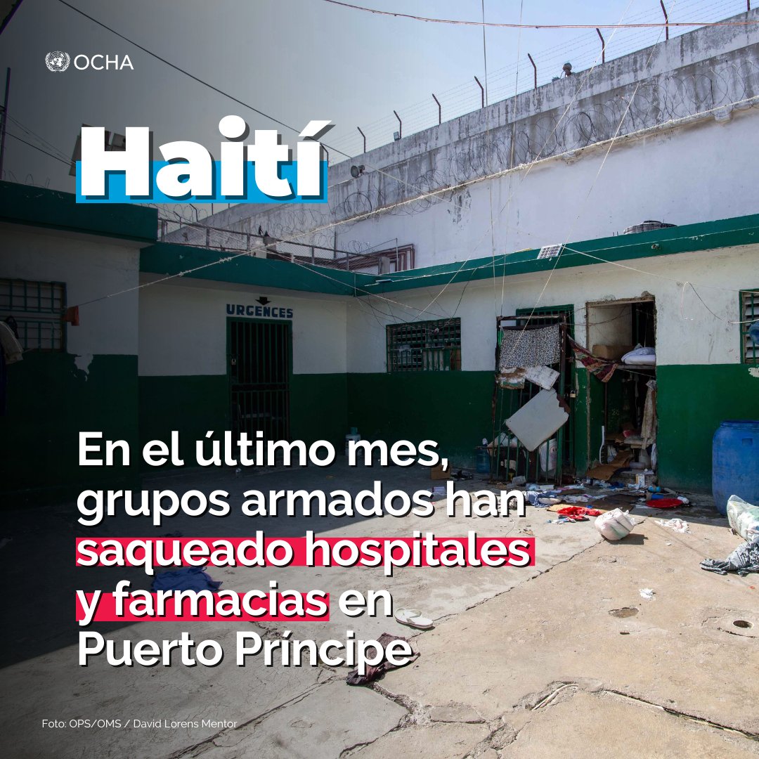 La ayuda humanitaria continúa en #Haití: 🚰Más de 3,5 millones de litros de agua entregados a 60.000 personas desplazadas 🍲Más de 358.000 comidas calientes distribuidas en Puerto Príncipe ⚕️Suministros médicos transportados en barco al norte del país ➡️ bit.ly/4ahs75D