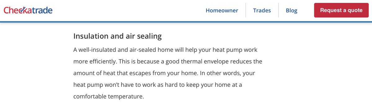 Am I going mad? @betateachpod @_heatgeek @theheatinghub please help. I’m constantly telling people that insulation levels of a house don’t affect a heat pump’s efficiency (usual caveat of properly sized and installed plus rads changed). But then these…