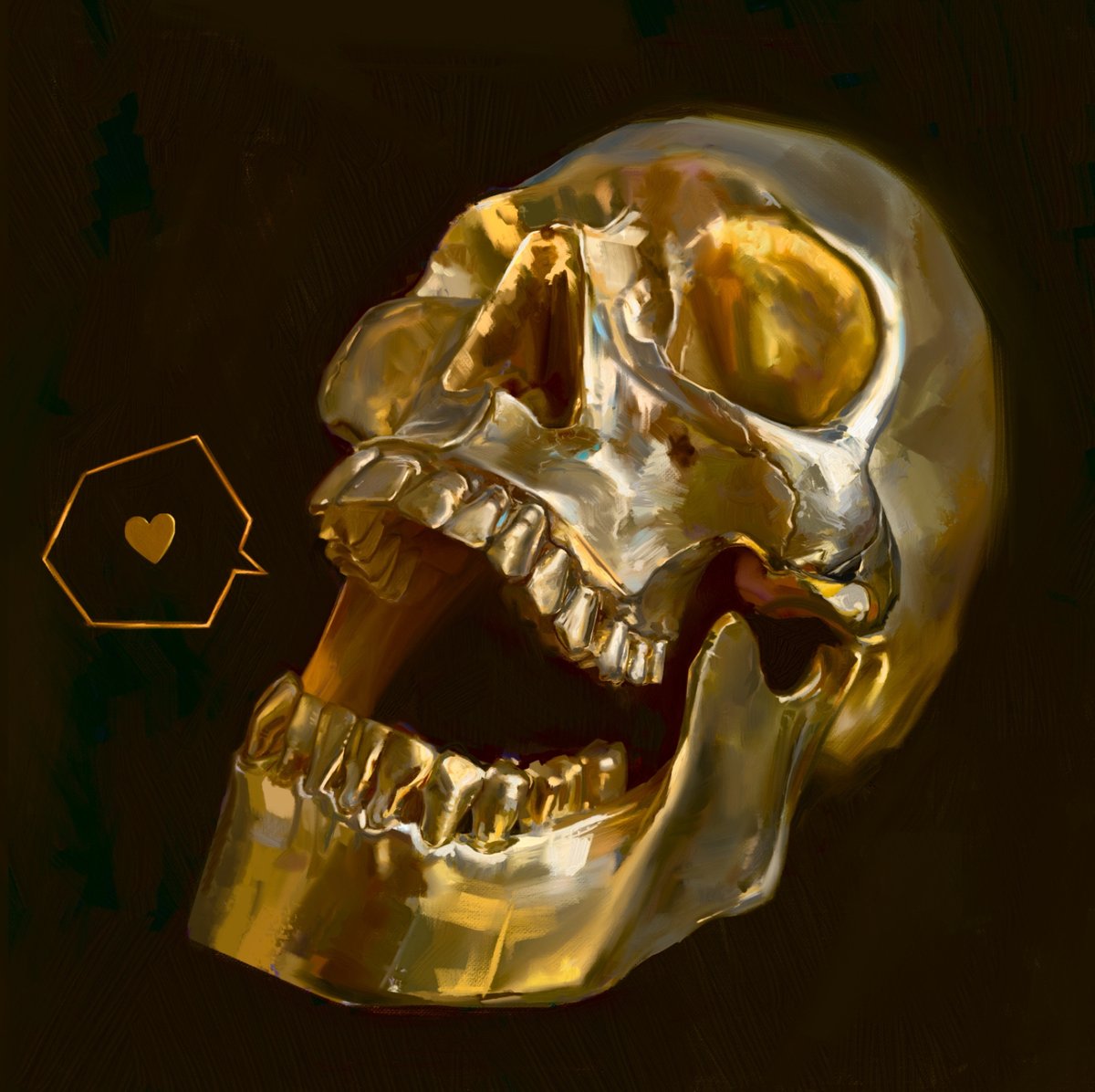 I like painting gold skulls. My teenage self would be proud.