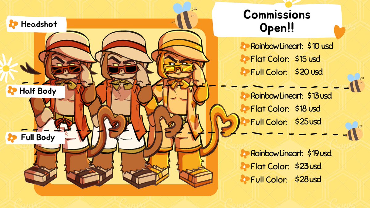 ImBeeDraw's tweet image. π COMMISSIONS ARE OPEN !!π
Rt are very much appreciated !
β More info and T&S via imbeedraw.carrd.co/# !
β¦ Contact me via Email or md !
Email: imbeedraw@gmail.com
Thank you very much for your support!! π