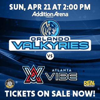 🏐 Ready to bump, set, and spike? Don't miss the Orlando Valkyries in action on April 21st! It's going to be a volley-great time! 💥 #OrlandoValkyries #VolleyballFever #GameDayReady