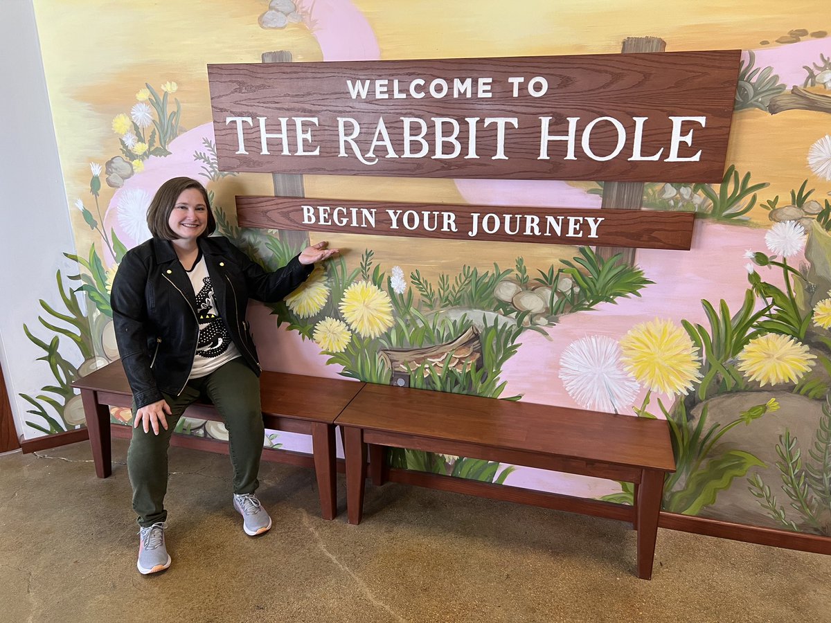ArpCaroline's tweet photo. I had an amazing time @RabbitHoleKC today! My librarian heart skipped beats to see my daughter so excited to read the books that were on display at every turn, and I got to dance with the Tawny Scrawny Lion! It was pure magic! https://t.co/CJdb4eEPP9