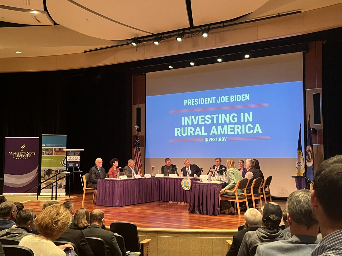 In Mankato, MN today meeting with producers to highlight how @USDA is advancing economic prosperity in rural America by generating more sources of income for producers, creating jobs, and growing the nation’s economy from the middle-out and bottom up.