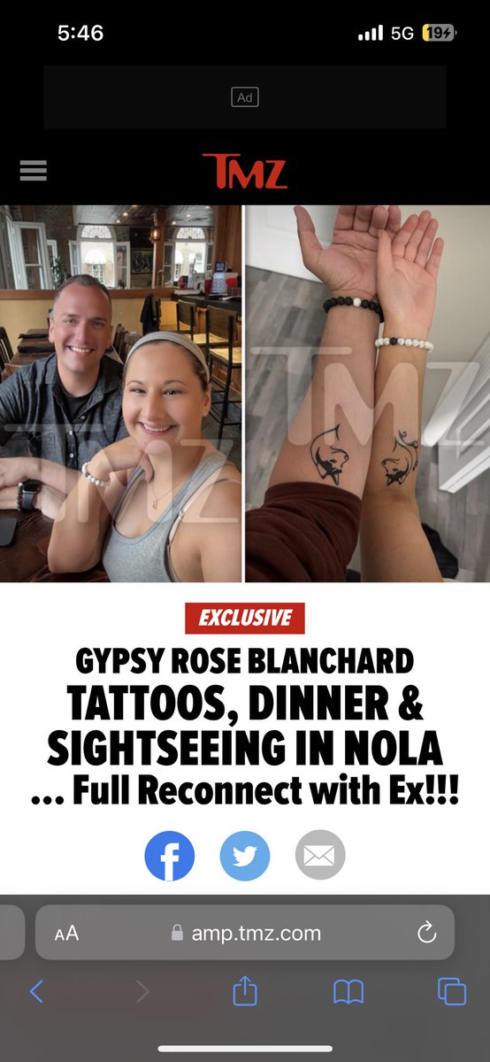 I’ve tried to avoid the Gypsy Rose coverage but leaving your husband and getting matching tattoos with your ex the next day is a move I can’t ignore