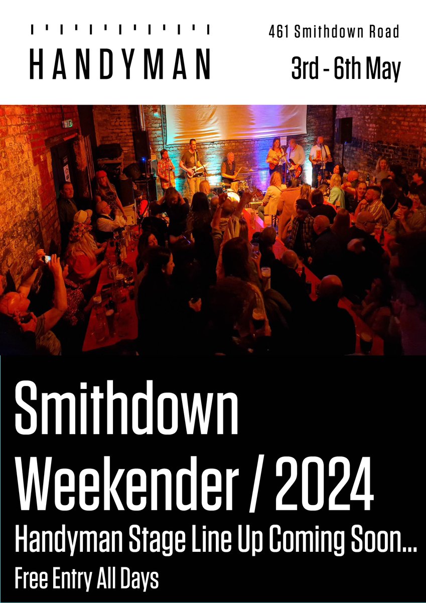 The Smithdown Road Festival returns to the @handymanSmarket / @handymanbrewery May 3rd - 6th @SmithdownFest ! Full Line Up to be released soon.... #liverpoolmusic #liverpoolcraftbeer #smithdownroad #Liverpool - JOIN US!!! 📷