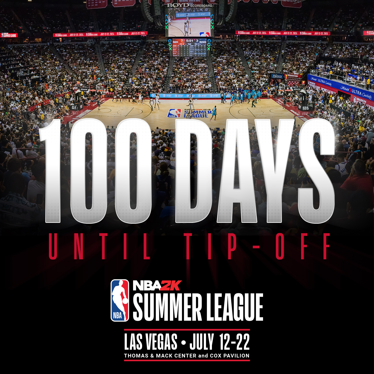 Mark your calendars! NBA Summer League is only 100 days away. #NBA2KSummerLeague