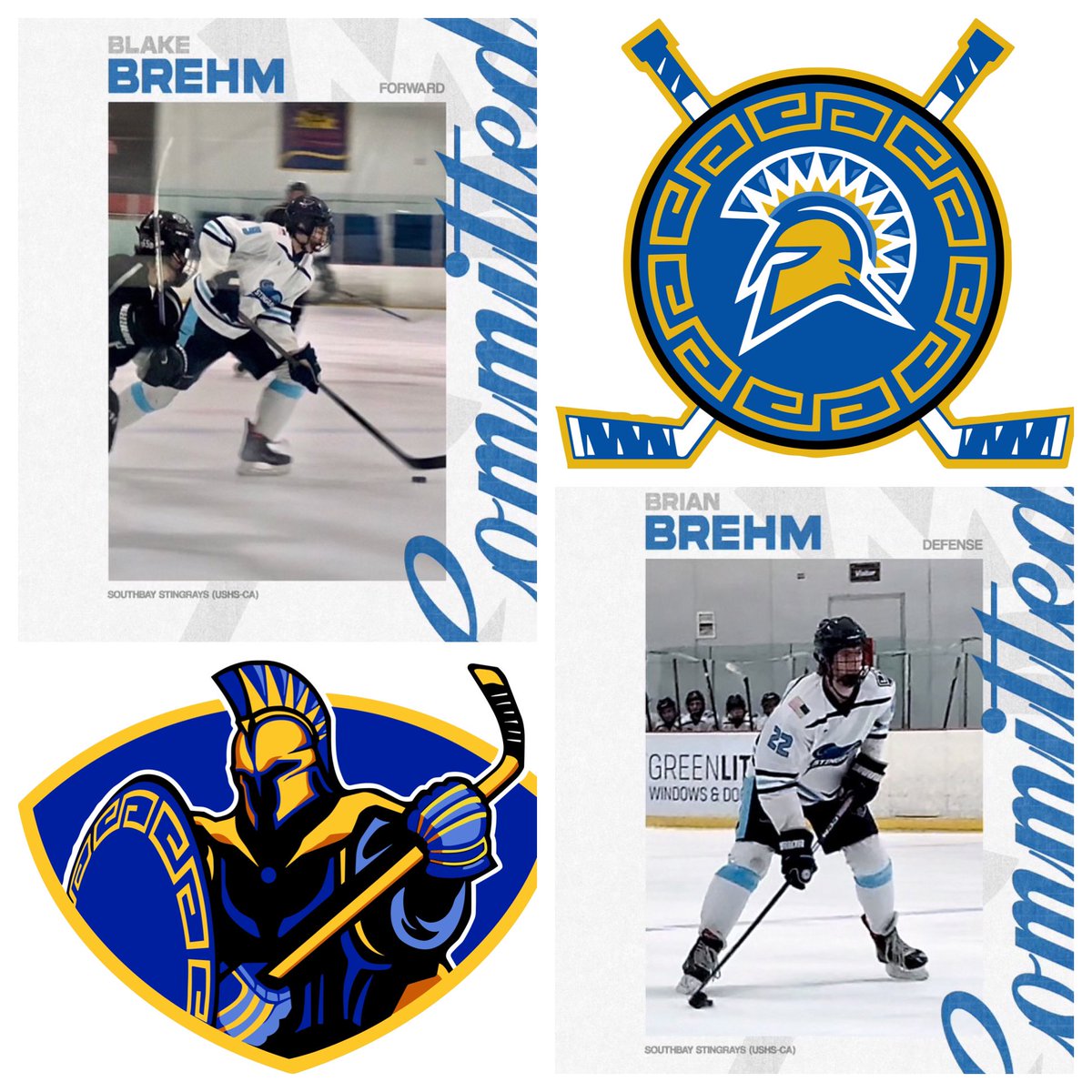 So proud and excited that my twin grandsons committed to SJSU. <a href="/SJSU/">San José State University</a> <a href="/SJSUHockey/">Spartan Hockey</a> Will be so nice to see them play at this level and see old friends at the San Jose Sharks <a href="/SanJoseSharks/">San Jose Sharks</a> #blakebrehm #brianbrehm