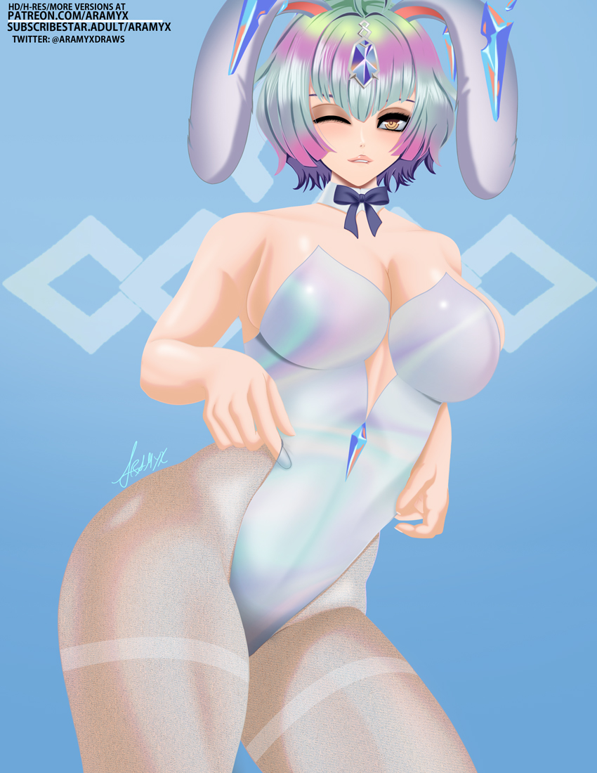 The Bunny Girls galore didn't end because we also have Seidr today! As a YCH commission. That suit fits her perfectly, doesn't it? 👀