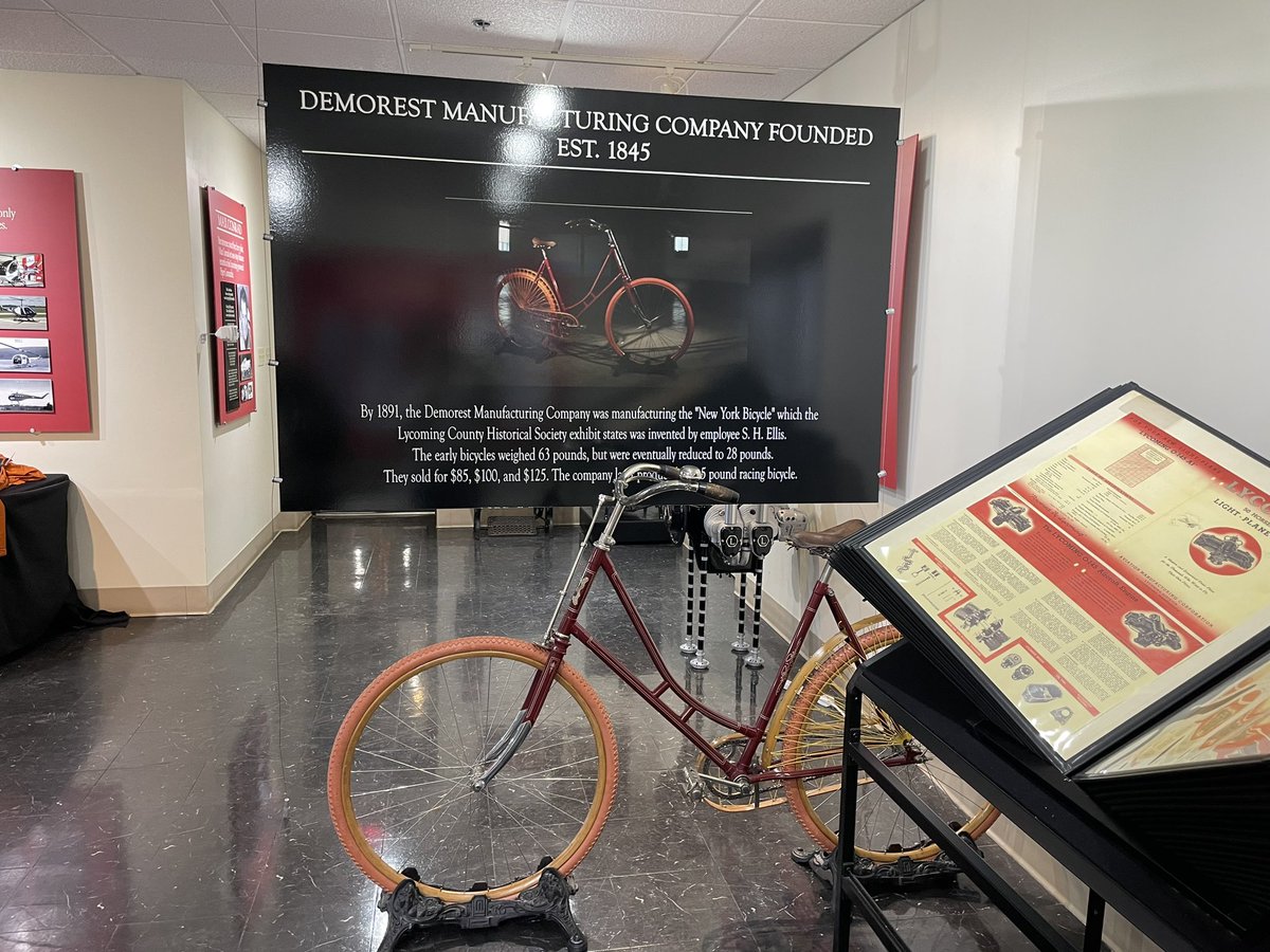 What do sewing machines & bicycles have to do with @LycomingEngines? A lot! The Lycoming factory was built in 1845 & originally made sewing machines & then high-end bicycles that sold for the equivalent of thousands of $$ today. A great story of adapting to evolving times!