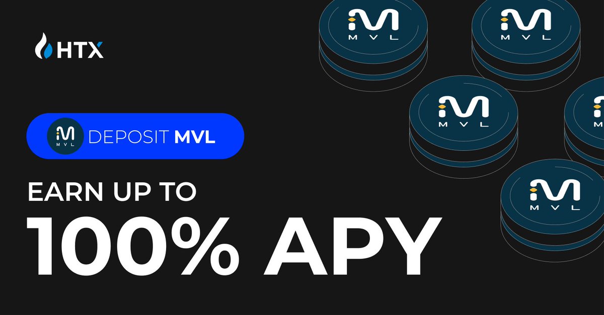 🚨New #HTX Earn Listing! ✅Deposit $MVL, Earn Up To 100% APY ⌛️Only 108,000,000 MVL Available! Hurry Up >> htx.com/en-us/support/…