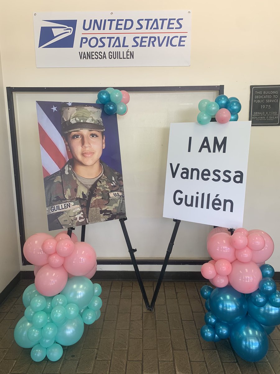 A ceremony was held to officially rename the post office at 5302 Galveston Road in honor of Army Spc. Vanessa Guillén. Vanessa left an enduring legacy despite her life's brevity. 

#IamVanessaGuillen