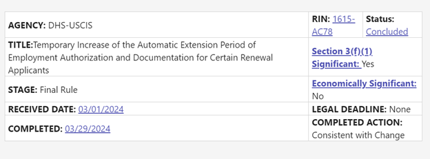 immigrationgirl's tweet photo. USCIS appears to be planning to temporarily increase the automatic extension period for EADs again after the 540-day provision lapsed in October 2023. #USCIS #EAD #AutomaticExtension #WorkPermit https://t.co/3Cwsxmadj0