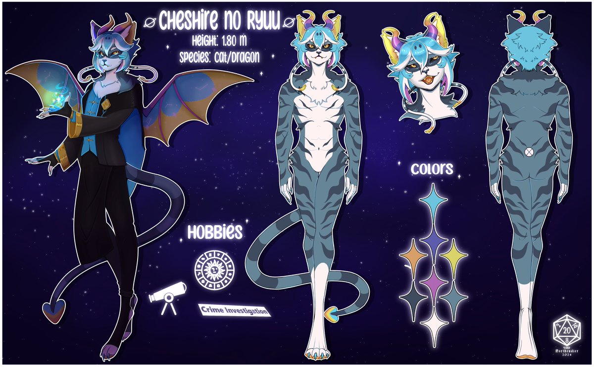 NorthNorthzi's tweet image. reff I made for this beautiful character belonging to @Lobynx  Ty! 🥰

#furryreference