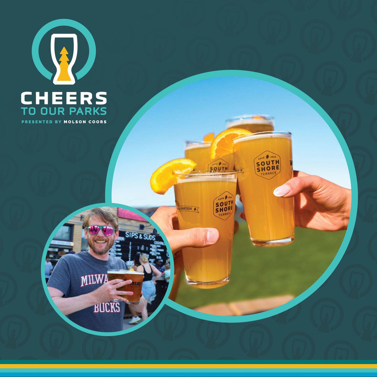 Join us, @MolsonCoors and Milwaukee Parks Foundation for the launch of #CheerstoOurParks today at South Shore Terrace as we celebrate our green spaces. Bring friends and grab a cold one in Milwaukee! 🍻 For more information visit: buff.ly/3J3lA2p