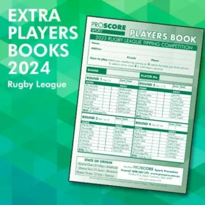 Proscore2's tweet image. Proscore&apos;s Rugby League Tipping packs are here again for 2024 season. Order single, double or triple tipping pack with extra players cards if needed. Call us on 1800 684 222 or order online proscore.com.au/product-catego…
#proscore #proscoresports #proscorerugbyleaguetipping