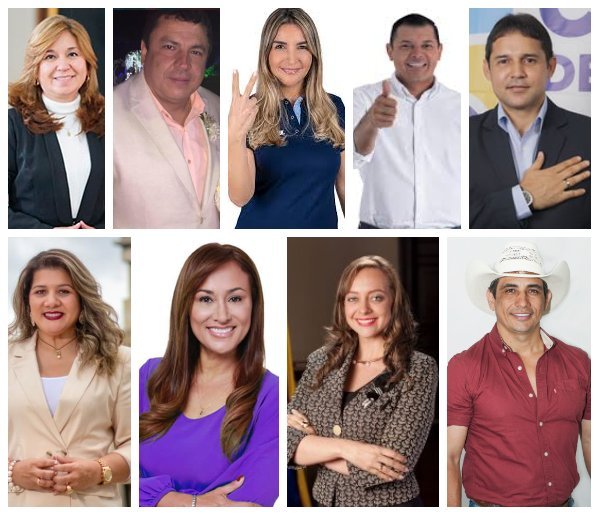 Estos son los congresistas que le negaron al pueblo colombiano el DERECHO a una SALUD DIGNA. Arriba (de izq a der): Norma Hurtado, Miguel Ángel Pinto, Nadia Blel, José Alfredo Marín, Honorio Henríquez. Abajo: Lorena Ríos, Berenice Bedoya, Paola Agudelo, Alirio Barrera. No los…