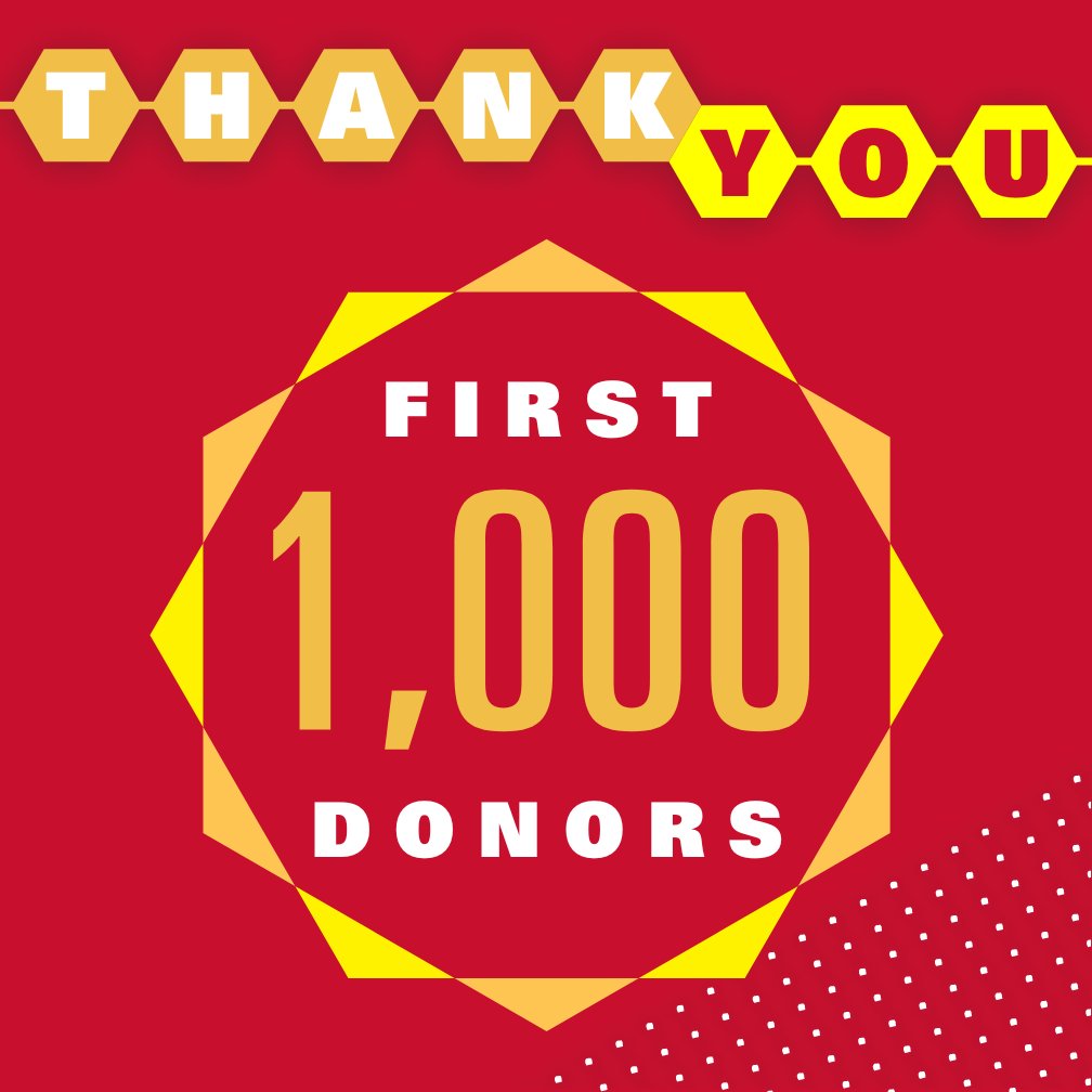 Wow, wow, wow! Our first 1,000 #ForeverTrueDay donors are awesome. Thank you, Cyclones, for supporting students, research, people, programs, and more at Iowa State! Let's keep it going!! forevertrueday.com.